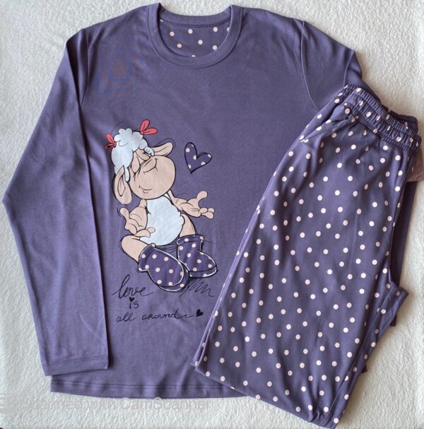 In comfy pjs - Удобни пижами и халати Дамска памучна пижама зимна