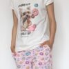 In comfy pjs - Удобни пижами и халати - Дамска лятна пижама с къс ръкав и къси панталонки със странични джобове