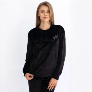 Дамски Зимен Плюшен Домашен Комплект черен Relax in black от Affect