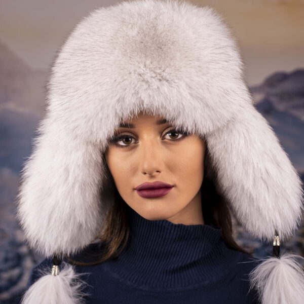 Дамска Зимна Шапка Косъм Лисица