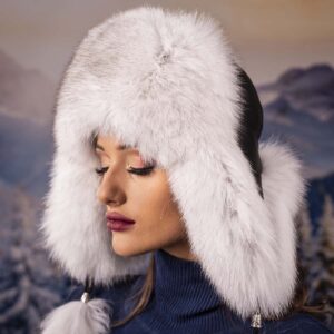 Дамска Зимна Шапка Косъм Лисица