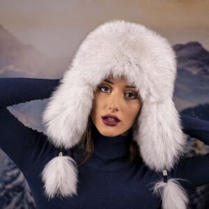 Дамска Зимна Шапка Косъм Лисица