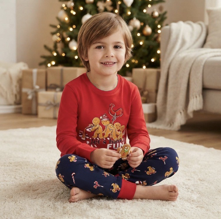 koledna pijami detska - Детска Коледна пижама червена Let's have Fun от Афект https://incomfypjs.com/produkt/detska-pamuchna-pijama-dalag-rakav-esenna-zimna-momiche-affect/